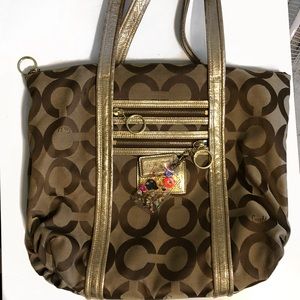 Gold Coach Tote Purse
